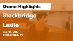 Stockbridge  vs Leslie  Game Highlights - Feb 21, 2017