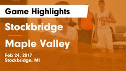 Stockbridge  vs Maple Valley  Game Highlights - Feb 24, 2017