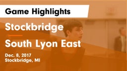 Stockbridge  vs South Lyon East  Game Highlights - Dec. 8, 2017