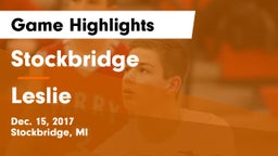 Stockbridge  vs Leslie  Game Highlights - Dec. 15, 2017