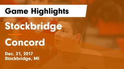 Stockbridge  vs Concord  Game Highlights - Dec. 21, 2017
