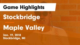 Stockbridge  vs Maple Valley  Game Highlights - Jan. 19, 2018