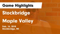 Stockbridge  vs Maple Valley  Game Highlights - Feb. 16, 2018