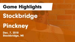 Stockbridge  vs Pinckney Game Highlights - Dec. 7, 2018