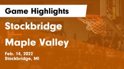 Stockbridge  vs Maple Valley  Game Highlights - Feb. 14, 2022