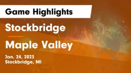 Stockbridge  vs Maple Valley  Game Highlights - Jan. 24, 2023