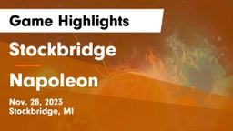 Stockbridge  vs Napoleon  Game Highlights - Nov. 28, 2023