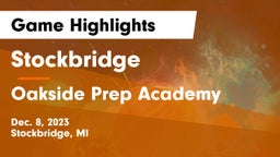 Stockbridge  vs Oakside Prep Academy  Game Highlights - Dec. 8, 2023