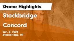 Stockbridge  vs Concord  Game Highlights - Jan. 6, 2020