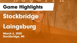Stockbridge  vs Laingsburg Game Highlights - March 6, 2020