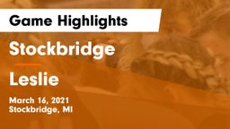 Stockbridge  vs Leslie  Game Highlights - March 16, 2021