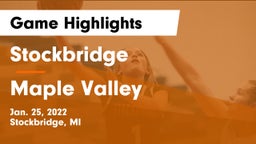 Stockbridge  vs Maple Valley  Game Highlights - Jan. 25, 2022