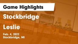 Stockbridge  vs Leslie  Game Highlights - Feb. 4, 2022