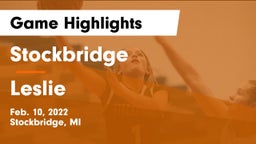 Stockbridge  vs Leslie  Game Highlights - Feb. 10, 2022