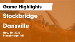 Stockbridge  vs Dansville  Game Highlights - Nov. 30, 2022