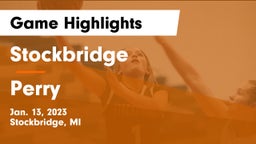 Stockbridge  vs Perry  Game Highlights - Jan. 13, 2023