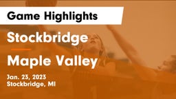 Stockbridge  vs Maple Valley  Game Highlights - Jan. 23, 2023
