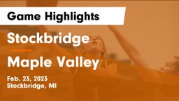 Stockbridge  vs Maple Valley  Game Highlights - Feb. 23, 2023