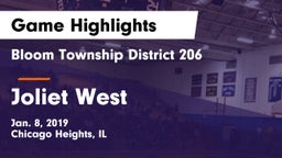 Bloom Township  District 206 vs Joliet West  Game Highlights - Jan. 8, 2019