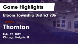 Bloom Township  District 206 vs Thornton  Game Highlights - Feb. 12, 2019
