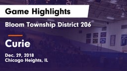 Bloom Township  District 206 vs Curie Game Highlights - Dec. 29, 2018