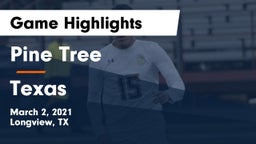 Pine Tree  vs Texas  Game Highlights - March 2, 2021