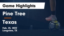 Pine Tree  vs Texas  Game Highlights - Feb. 25, 2022