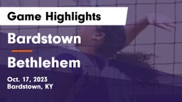 Bardstown  vs Bethlehem  Game Highlights - Oct. 17, 2023