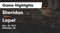 Sheridan  vs Lapel  Game Highlights - Dec. 29, 2017