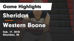 Sheridan  vs Western Boone  Game Highlights - Feb. 17, 2018