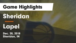Sheridan  vs Lapel  Game Highlights - Dec. 28, 2018
