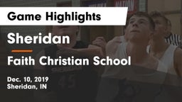 Sheridan  vs Faith Christian School Game Highlights - Dec. 10, 2019