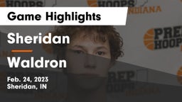 Sheridan  vs Waldron  Game Highlights - Feb. 24, 2023