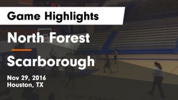 North Forest  vs Scarborough  Game Highlights - Nov 29, 2016