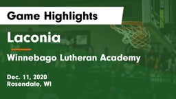 Laconia  vs Winnebago Lutheran Academy  Game Highlights - Dec. 11, 2020