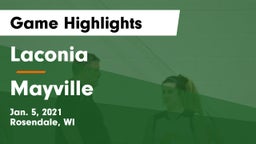 Laconia  vs Mayville  Game Highlights - Jan. 5, 2021