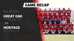 Recap: Great Oak  vs. Heritage  2016