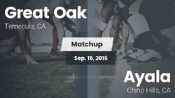 Matchup: Great Oak High vs. Ayala  2016