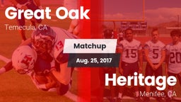 Matchup: Great Oak High vs. Heritage  2017