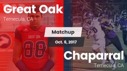 Matchup: Great Oak High vs. Chaparral  2017