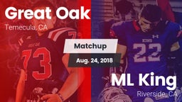 Matchup: Great Oak High vs. ML King  2018