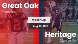 Matchup: Great Oak High vs. Heritage  2018