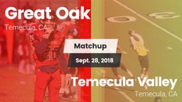 Matchup: Great Oak High vs. Temecula Valley  2018