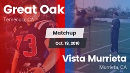 Matchup: Great Oak High vs. Vista Murrieta  2018