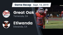Recap: Great Oak  vs. Etiwanda  2019