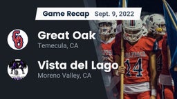 Recap: Great Oak  vs. Vista del Lago  2022