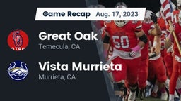 Recap: Great Oak  vs. Vista Murrieta  2023