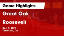 Great Oak  vs Roosevelt  Game Highlights - Dec. 9, 2021
