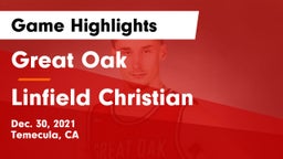 Great Oak  vs Linfield Christian  Game Highlights - Dec. 30, 2021