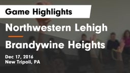 Northwestern Lehigh  vs Brandywine Heights Game Highlights - Dec 17, 2016